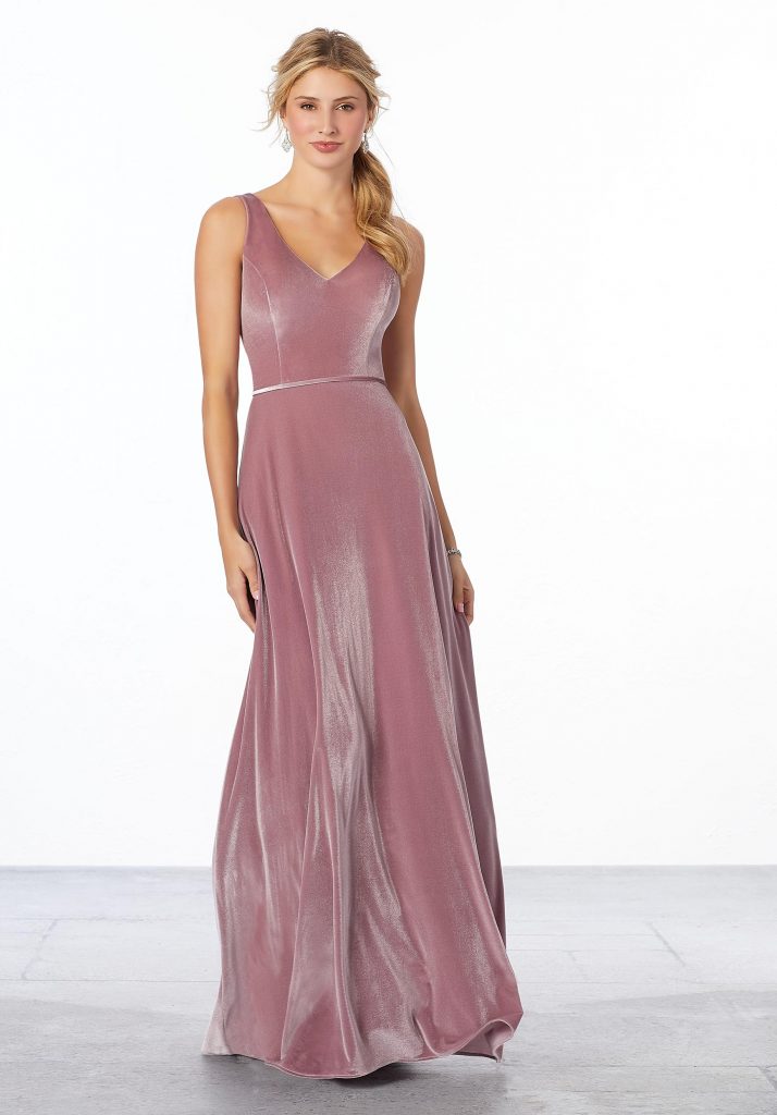 jasmine velvet bridesmaid dress