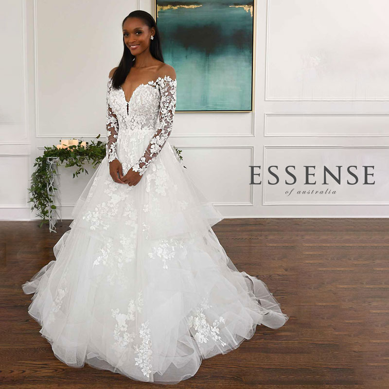 bridal dresses with long sleeves