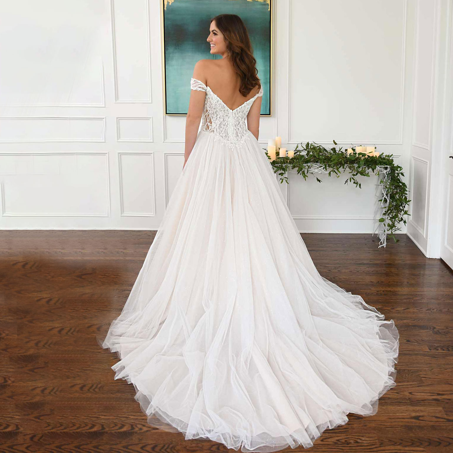 Romantic ballgown wedding dress