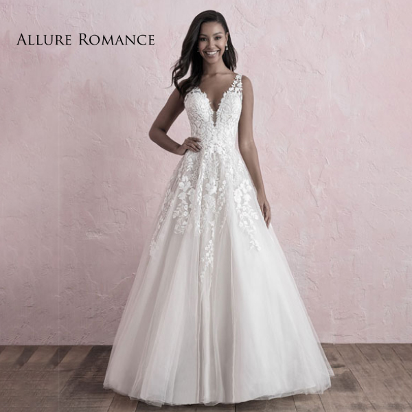 Sleeveless A-line wedding gown from Allure Bridals