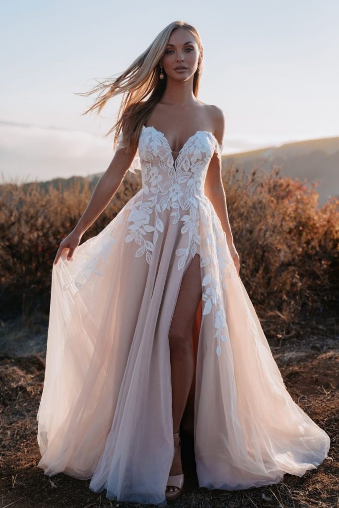 Strapless ballgown wedding dress
