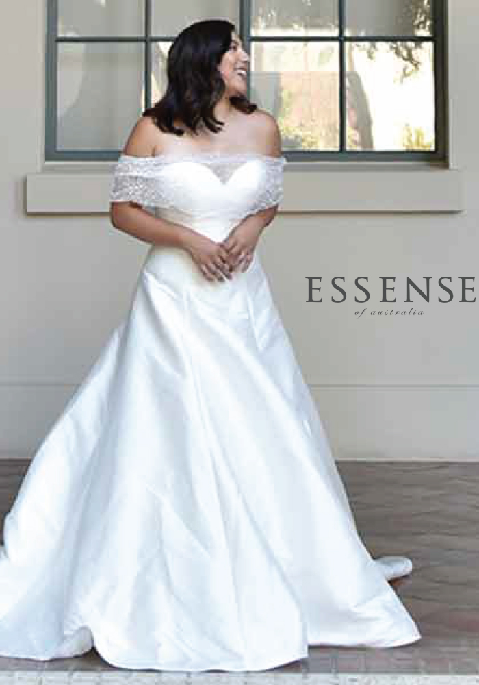 Strapless A-line wedding dress with cape wrap