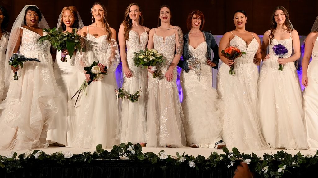 Brides on runway at Wendy's Wedding Expo