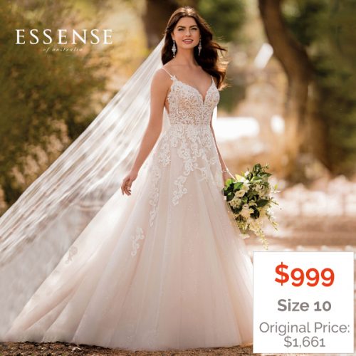 Classic A-Line Wedding Dress With Veil