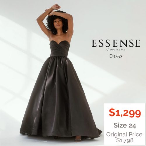 wedding-dress-black-strapless-D3753-sale