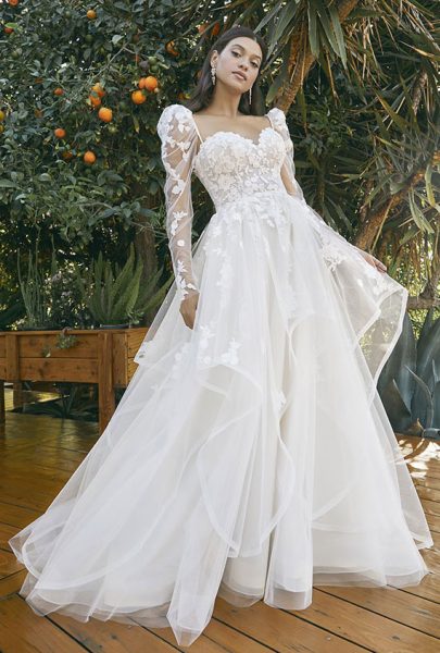 Long-Sleeved Ballgown Wedding Dress