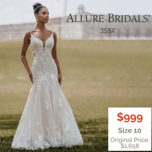 Sleeveless fit-and-flare bridal gown