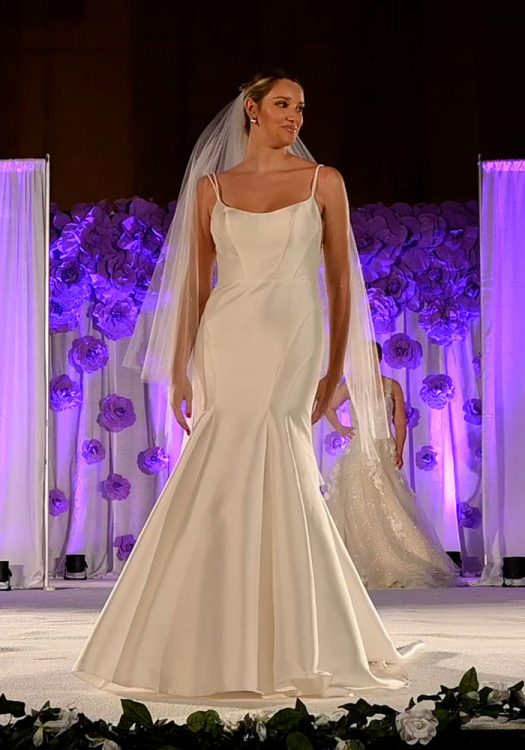 Simple Sleeveless Fit & Flare bridal gown